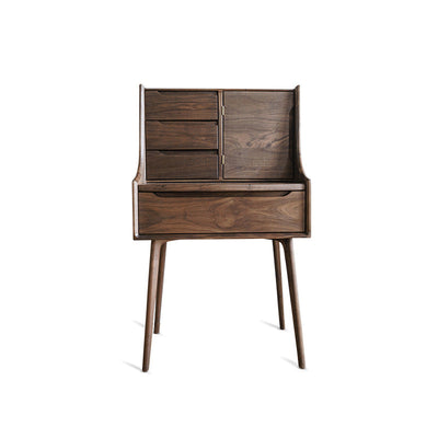 Table de nuit rectangulaire en bois chinois traditionnel à 5 tiroirs pour chambre à coucher 
