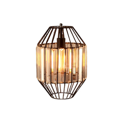 Industrial Personality Iron Cage Shaped 1-Light Pendant Light