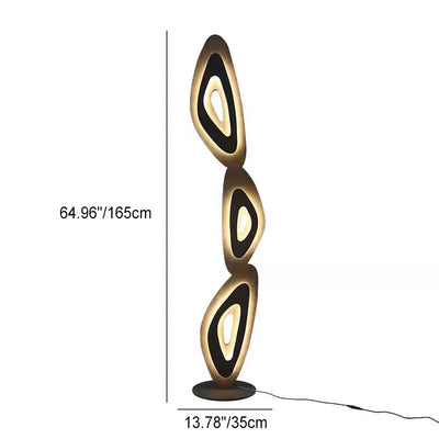 Nordic Simple Acrylic Swirl Hardware LED Standing Floor Lamp