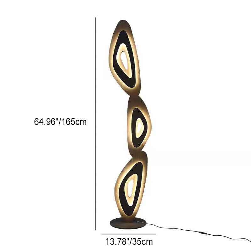 Nordic Simple Acrylic Swirl Hardware LED Standing Floor Lamp