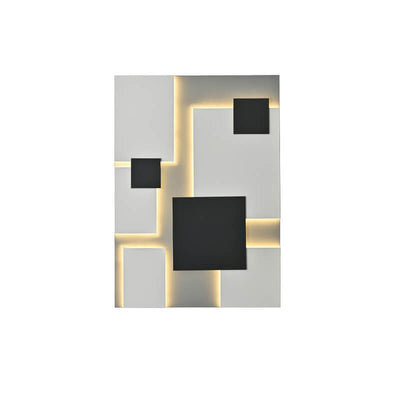 Modern Minimalist Square Geometric Block LED Wall Sconce Lamp