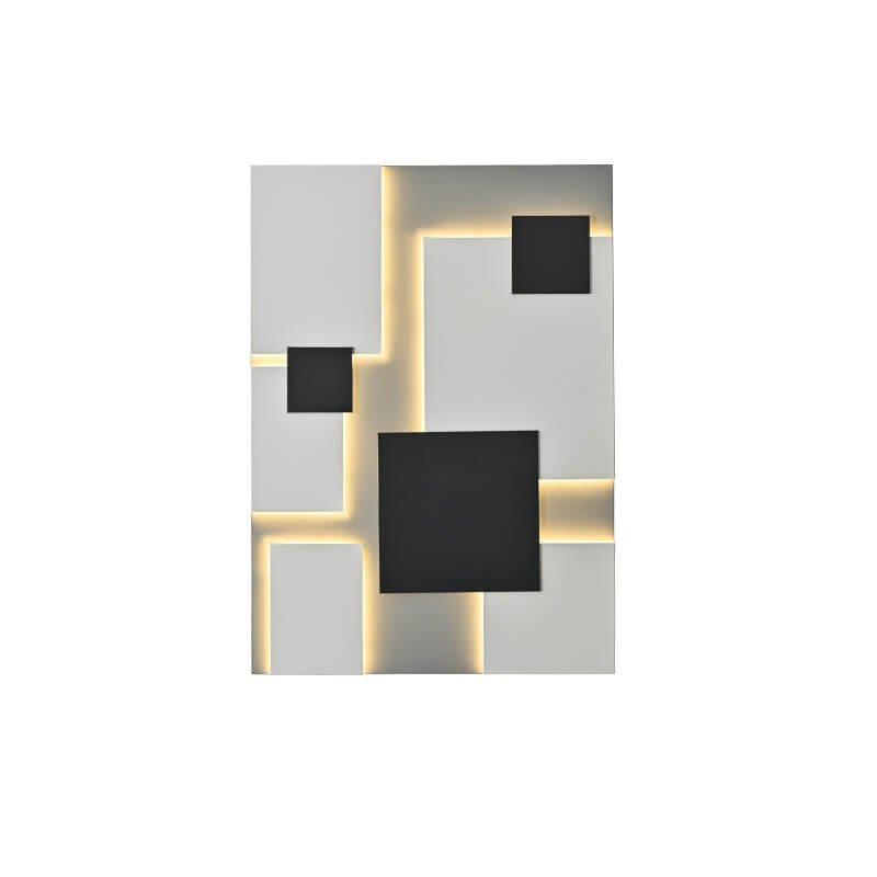 Modern Minimalist Square Geometric Block LED Wall Sconce Lamp