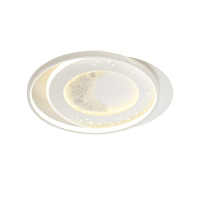 Zeitgenössische Nordic Eisen Acryl Planet Mond Runde Dreieck LED Unterputz Deckenleuchte Für Schlafzimmer 