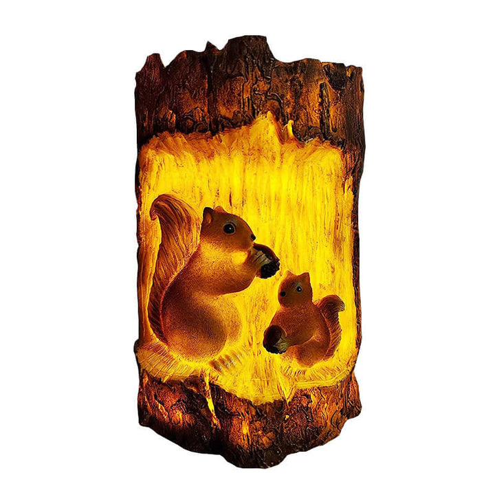 Solar Modern Creative Resin Squirrel Eagle Decoration LED Outdoor Landscape Light