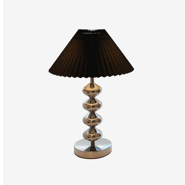Lámpara de Mesa Moderna de Lujo Ligero Simple con Pliegues de Hierro Forjado de 1 Luz 