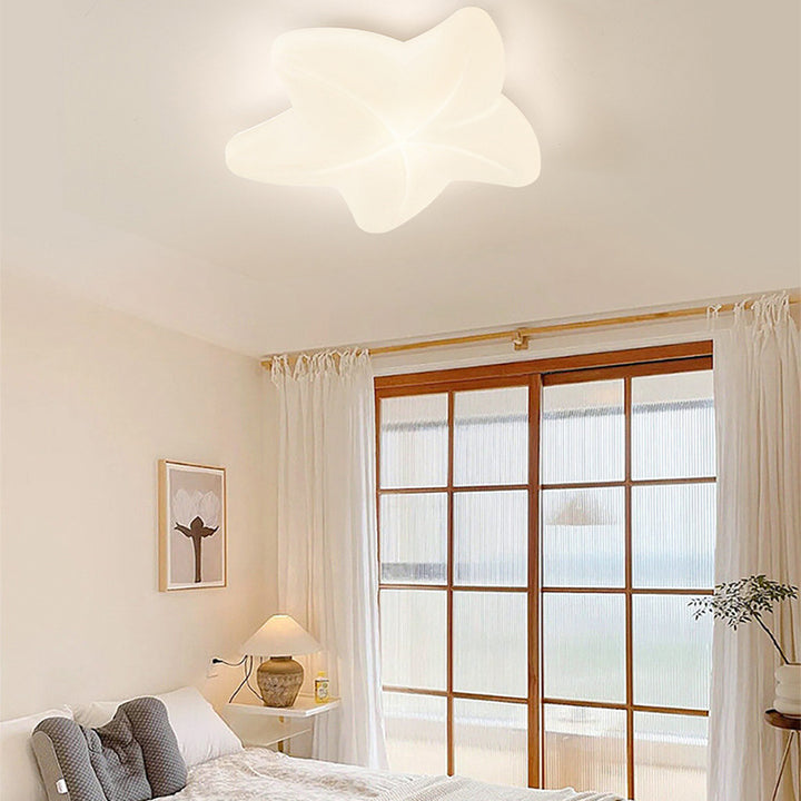 Zeitgenössische Einfachheit Pentagram PE Schatten Eisen LED Unterputz Deckenleuchte für Schlafzimmer 