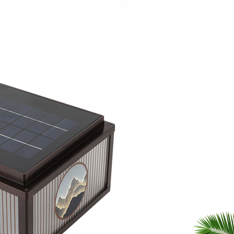 ضوء رأس عمود LED زجاجي ألمنيوم مربع مقاوم للماء بالطاقة الشمسية بحد أدنى حديث للحديقة 