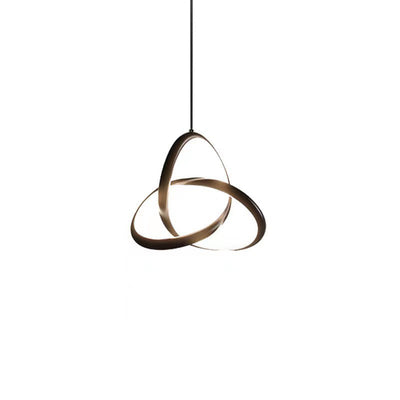 Moderne Nordic Aluminium Eisen Silica Geometrische Verflochten Ring LED Pendelleuchte Für 