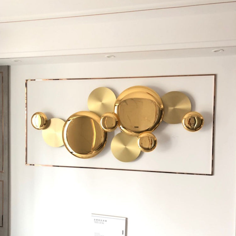 Lámpara de Aplique de Pared LED Redonda de Metal Moderno de Lujo para Sala de Estar 