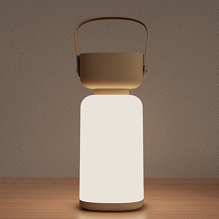 Lampe de table LED en cylindre en plastique ABS portable et étanche, simplicité moderne, pour éclairage extérieur de patio 