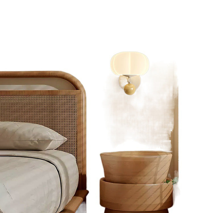 Moderne minimalistische Kürbis Orb PVC Eisen LED Wandleuchte Lampe für Schlafzimmer 