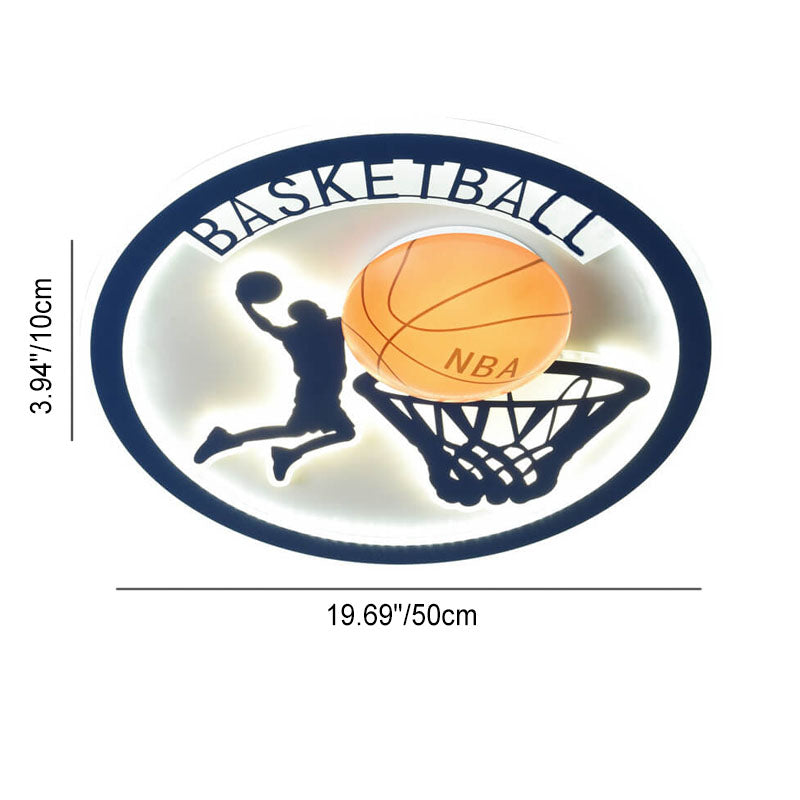 إضاءة سقف مثبتة للأطفال LED أكريليك لكرة السلة من NBA بتصميم بسيط وإبداعي 