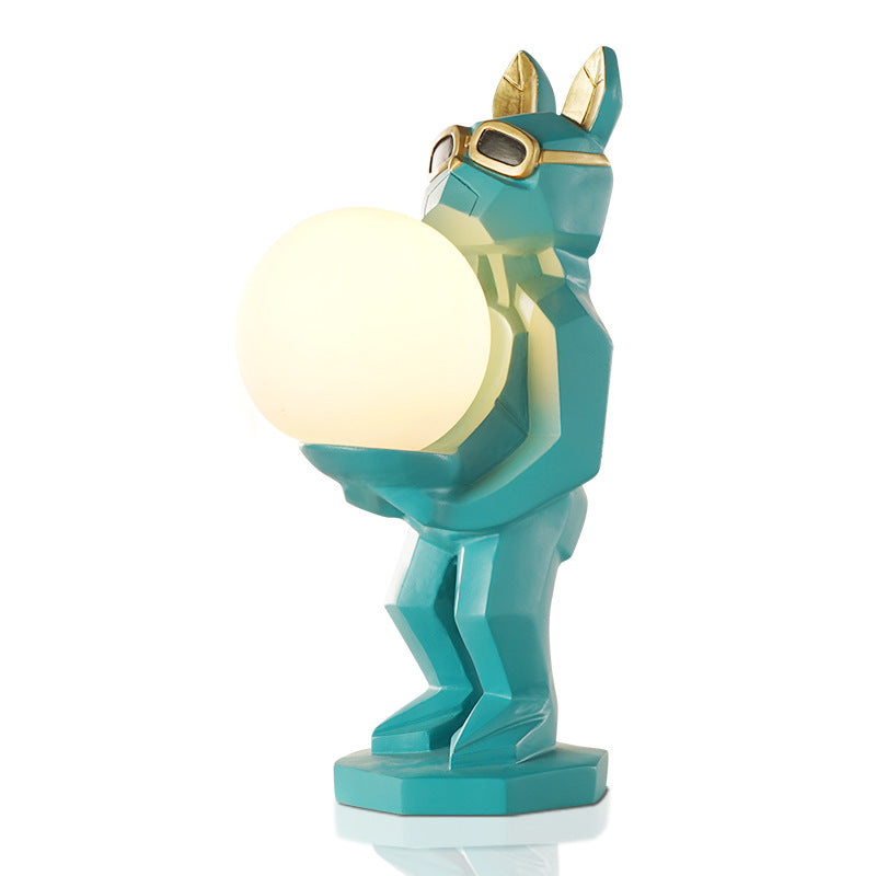 Zeitgenössische kreative Harz-Einhorn-Glaslampe 1-Licht Kinder-Tischlampe für das Schlafzimmer 