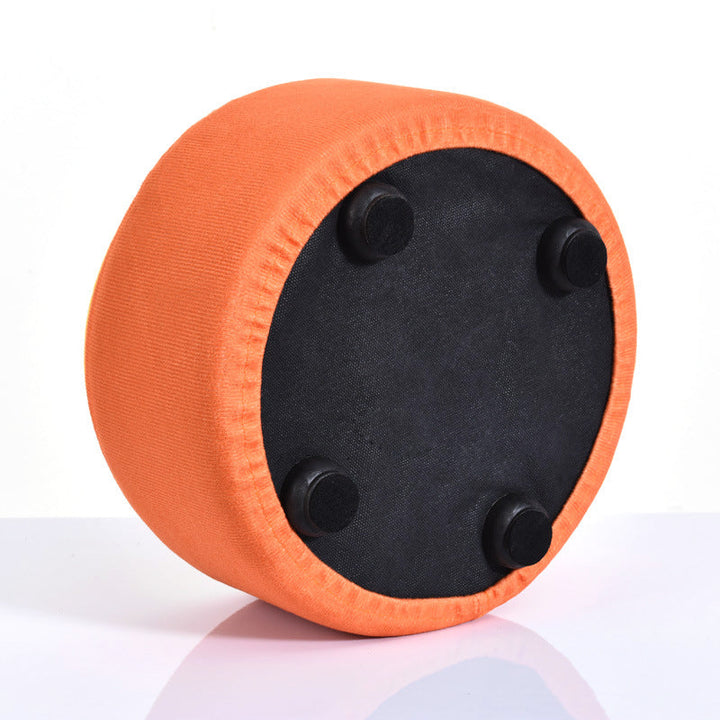 Pouf repose-pieds rond en tissu à motif de fruits créatif contemporain pour salon 