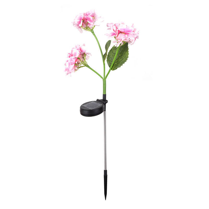 Contemporary Creative Outdoor Solar Simulation Hydrangea LED Garden Lawn Ground Insert Landscape Light