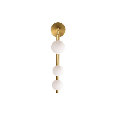 Zeitgenössische Mid-Century Hardware Streifen Glas Globe Ball Schatten 3-Licht Wand Leuchte Lampe für Wohnzimmer 