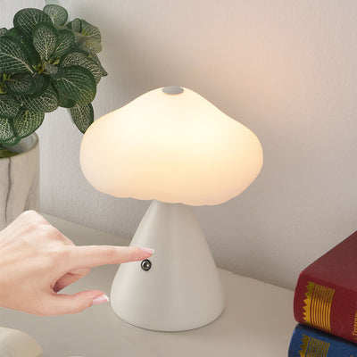 Contemporary Scandinavian Creative Mushroom Cloud Acrylic Hardware Touch LED Table Lamp For Bedroom