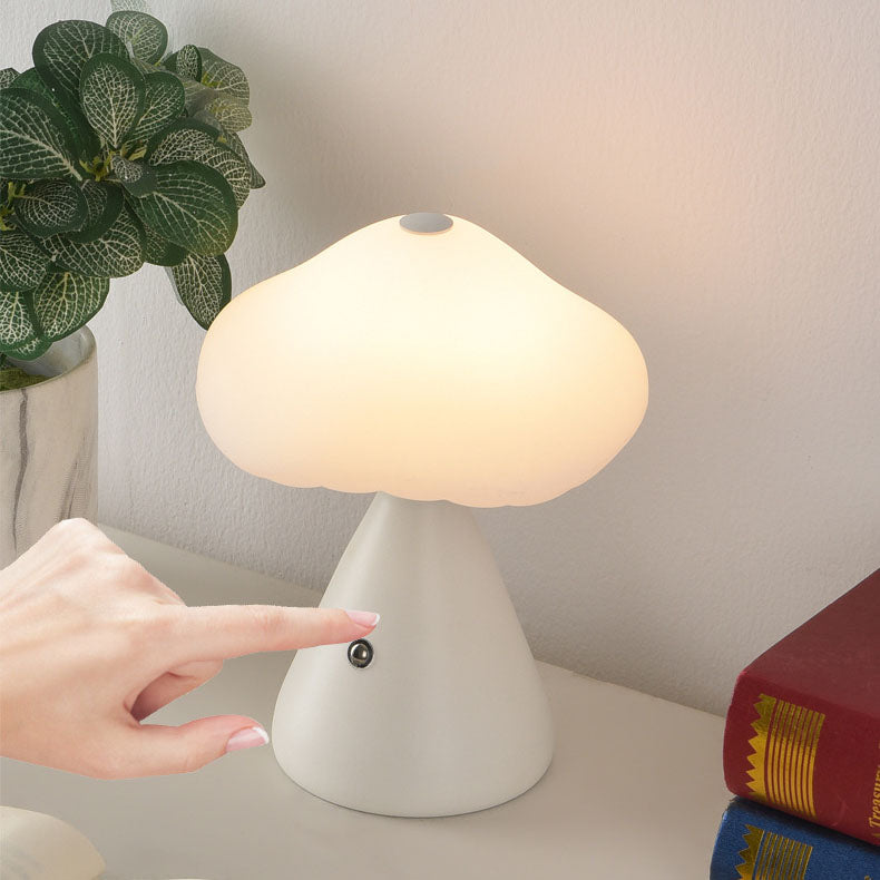 Contemporary Scandinavian Creative Mushroom Cloud Acrylic Hardware Touch LED Table Lamp For Bedroom