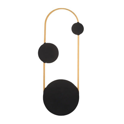 Aplique de pared LED elíptico redondo de hierro y aluminio minimalista moderno para cabecera 