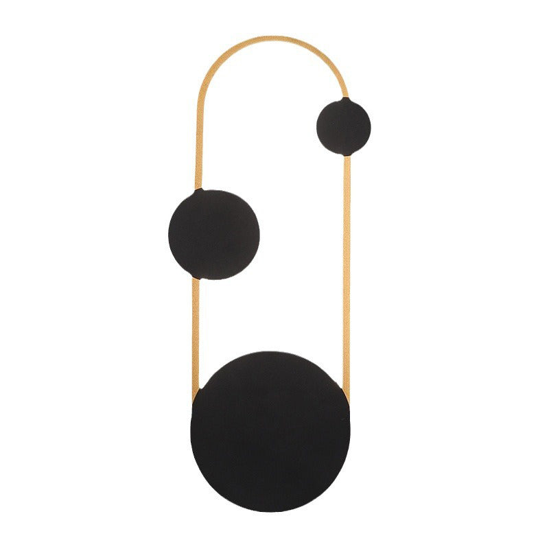 Aplique de pared LED elíptico redondo de hierro y aluminio minimalista moderno para cabecera 