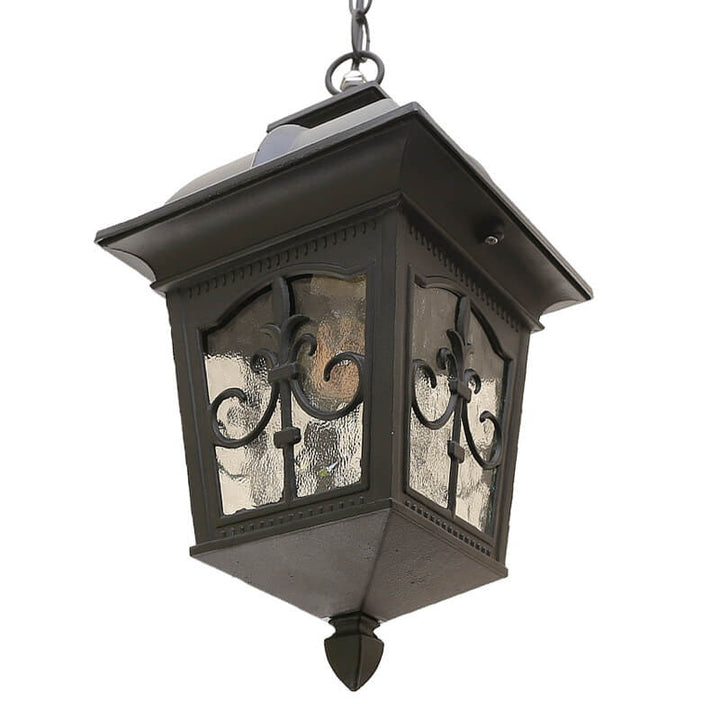 Lanterne extérieure en forme de flèche européenne en aluminium et verre à 1 lumière étanche 