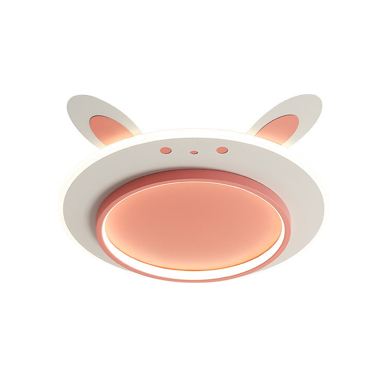 Moderne Einfachheit Kinder Eisen Acryl Kaninchen Runde LED Unterputz Deckenleuchte Für Schlafzimmer 