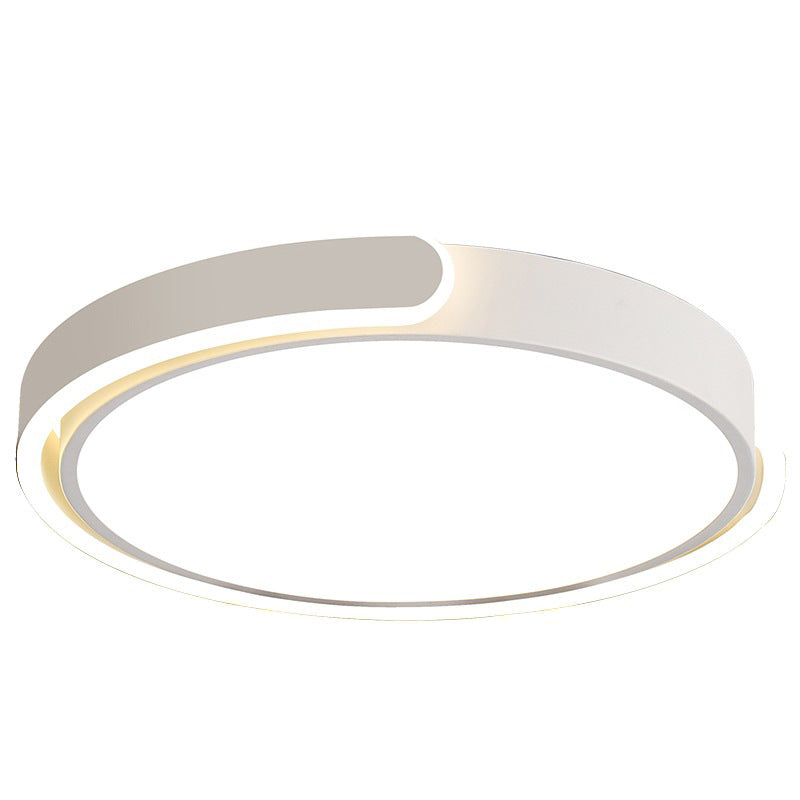 Plafonnier LED rond minimaliste moderne en aluminium et acrylique pour chambre 