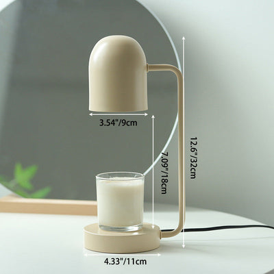 Moderne minimalistische Eisenzylinder 1-Licht Schmelzwachs Tischlampe für Schlafzimmer 