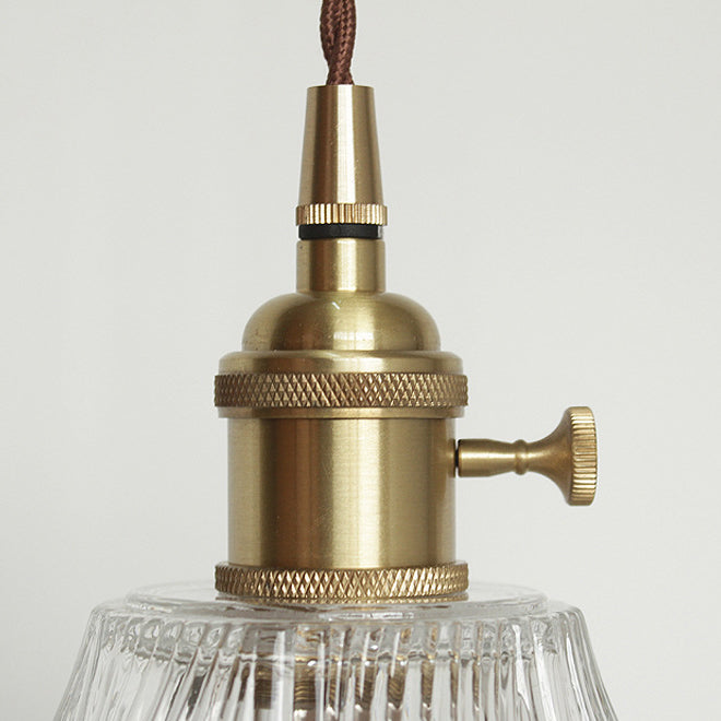 Lustre suspendu en laiton et verre créatif contemporain à une lumière pour salon 