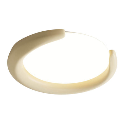 Nordic Crescent Moon Round LED Flush Mount Ceiling Light