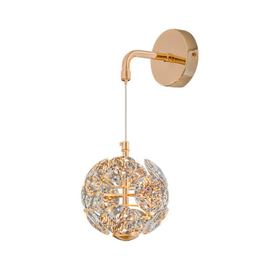 Zeitgenössische Luxus Kristall Hardware Runde Schatten Löwenzahn Design LED Wand Leuchte Lampe Für Wohnzimmer 