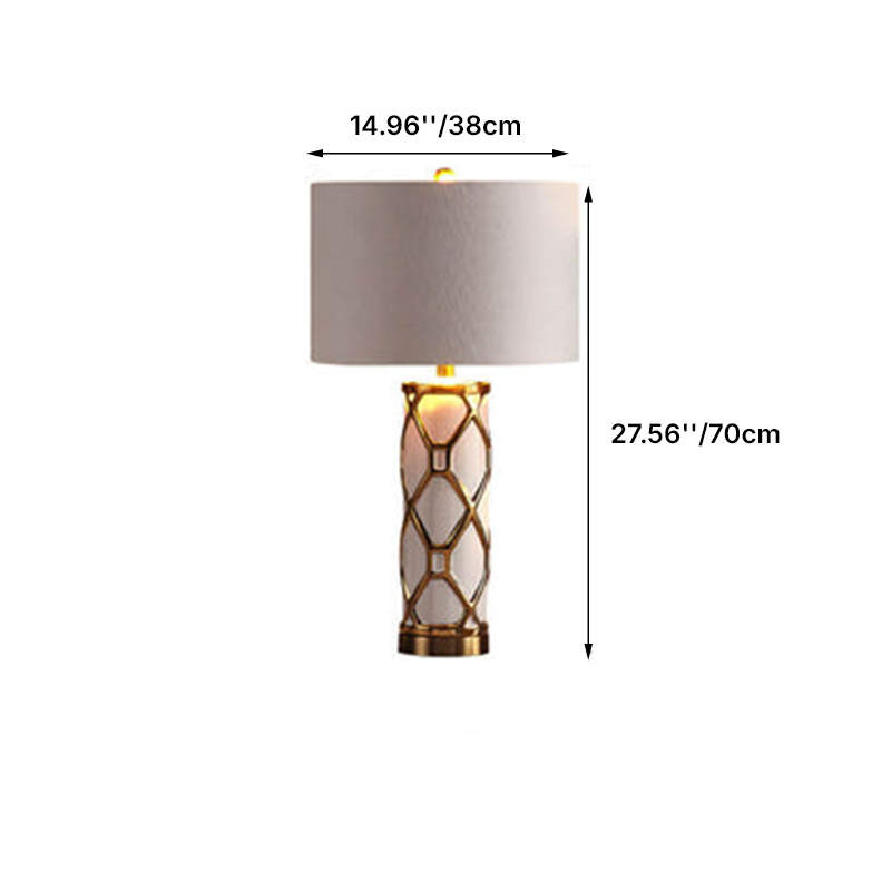 Lampe de table en céramique Nordic Light Luxury à 1 lumière 