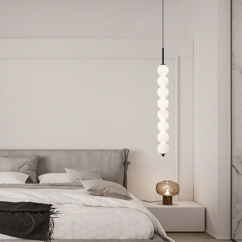 Nordic Creative Brass Spherical Glass Long Strip LED Pendelleuchte 