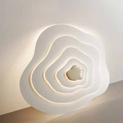 Plafonnier LED en résine nuage crème minimaliste moderne avec montage affleurant pour chambre 