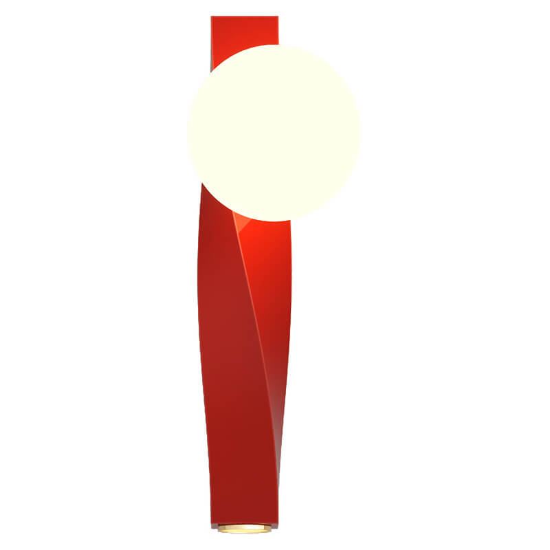 Applique Murale Sphère Longue 1-Lumière en Plastique Style Crème Minimaliste Nordique 