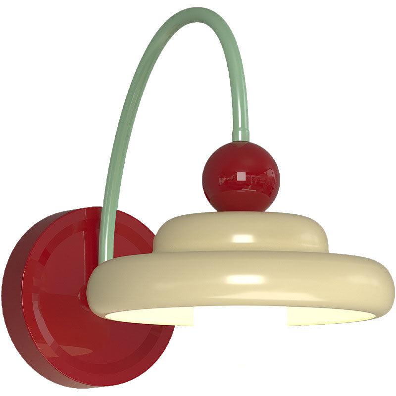 Lámpara de Aplique de Pared de 1 Luz de Vidrio de Hierro Esférico Minimalista Moderno para Dormitorio 