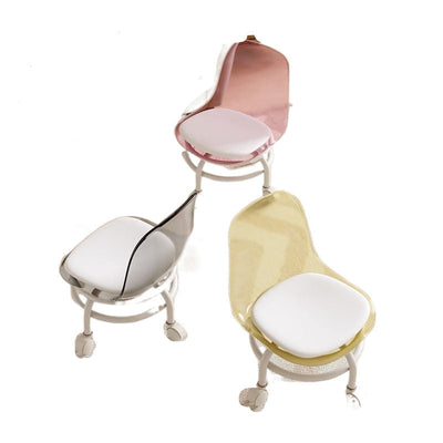 Modern Minimalist Plastic Leather Chair Roller Skating For Living Room