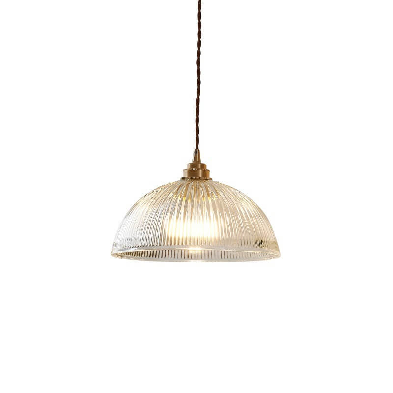 Modern Simple Clear Glass Dome Pot Lid 1-Light Pendant Light