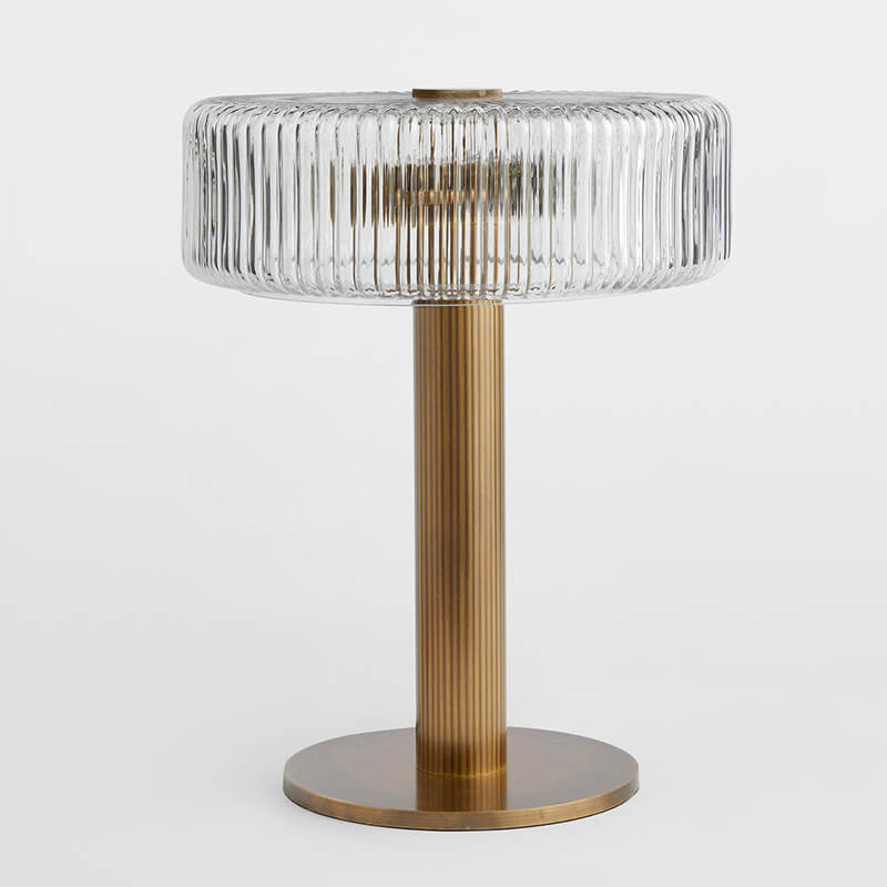 Lámpara de Mesa Decorativa de Vidrio con LED de Cilindro Simple Nórdico Moderno 