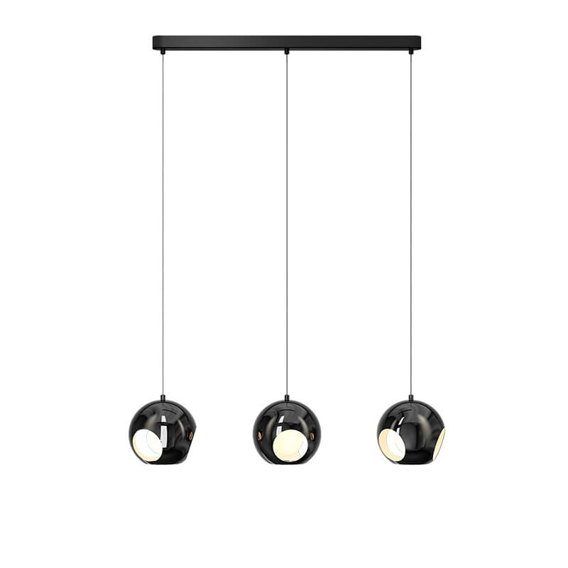 Nordic Minimalist Hollow Round Ball Iron 1/3 Light Island Light Chandelier