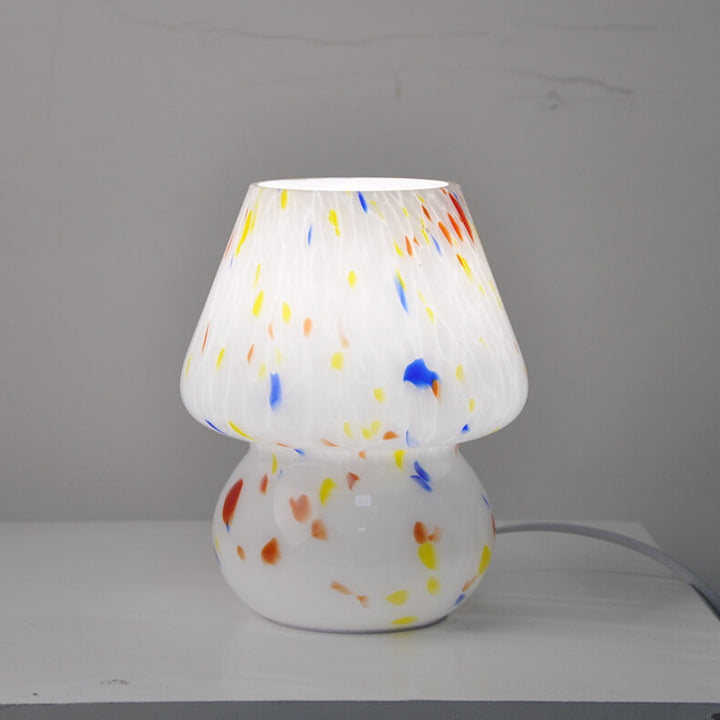 Moderne kreative Aquarell-Pilz-Glas 1-Licht-Tischlampe 