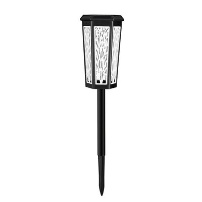 Contemporary Industrial Solar Hexagonal Plastic LED Lawn Insert Light For Outdoor Patio