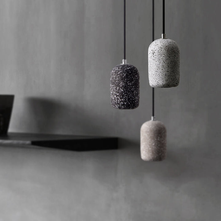 Lustre à LED en ciment cylindrique minimaliste industriel scandinave 