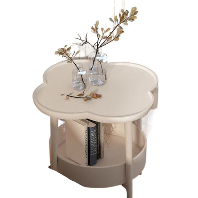 Table d'appoint contemporaine en forme de fleur créative à deux niveaux pour le salon 