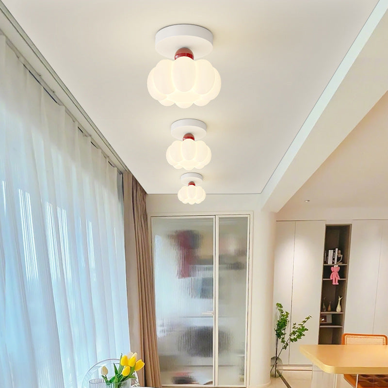 Éclairage semi-encastré LED en fer PE à base de disque en forme de citrouille minimaliste moderne pour chambre 