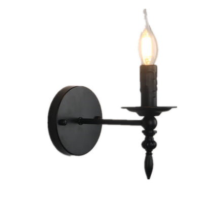Industrial Creative Minimalist Iron Candle 1-Light Wall Sconce Lamp