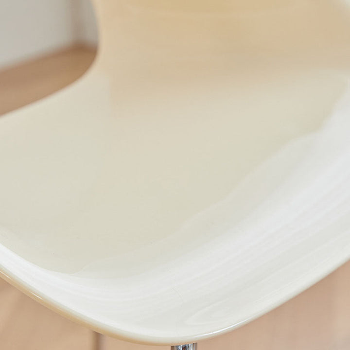Modern Minimalist Ring Curved Plastic Iron Dining Chair Backrest For Dining Room
