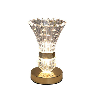 Nordic Creative Acrylic Vase Shape Hardware Base LED USB Table Lamp