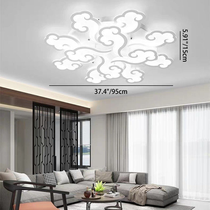 Plafonnier LED Moderne Minimaliste Xiang Yun en Fer et Acrylique pour Salon 