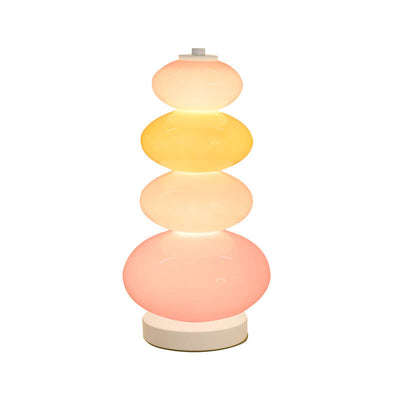 Lámpara de mesa LED de brochetas de calabaza de caramelo arcoíris creativo Macaron 